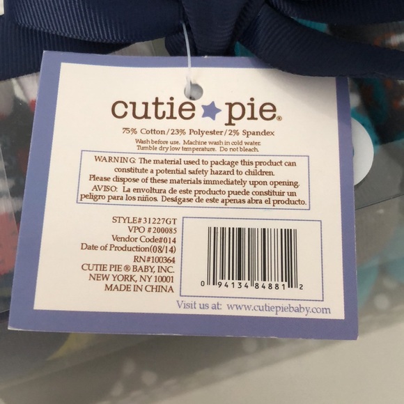 Bundle -  Little Me Shortalls Set 0-3m, Cutie Pie socks set - Picture 6 of 6